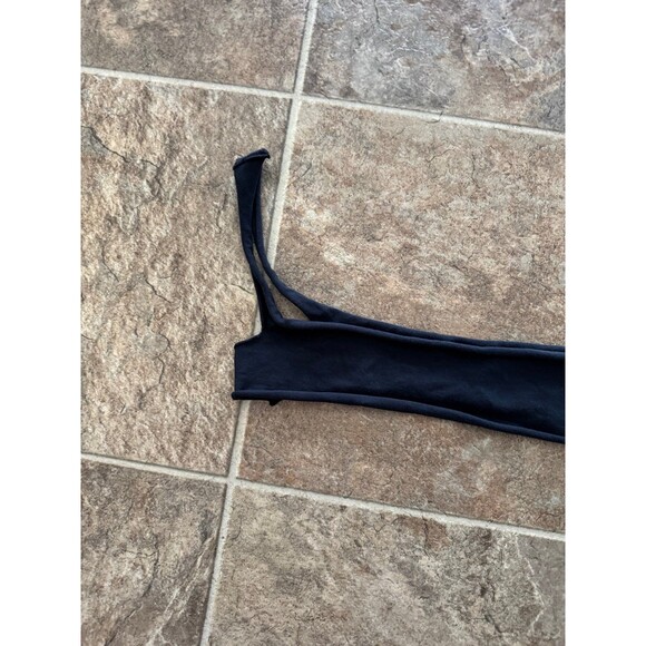 Skims Raw Edge Micro Scoop Bralette Onyx Large - Picture 6 of 9